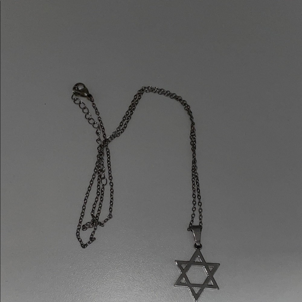Silver Star of David Necklace
